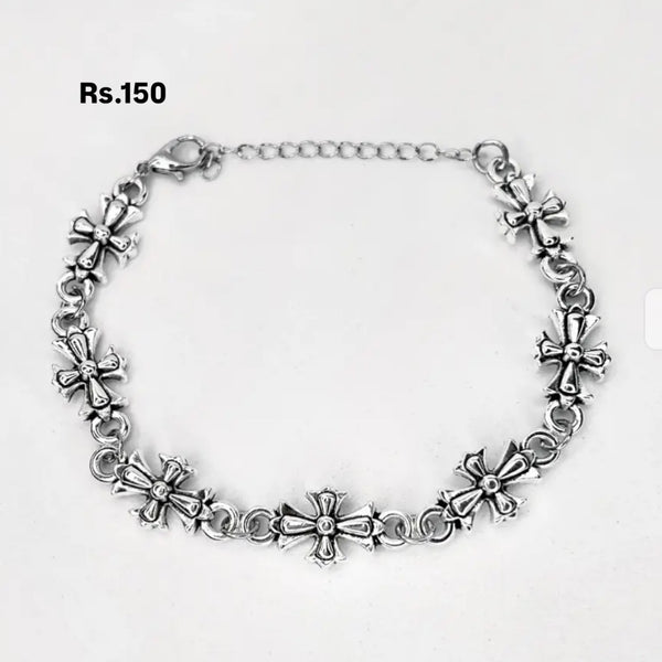 gothic cross link bracelet