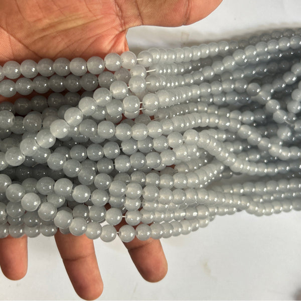 Gray glass beads 5 lines