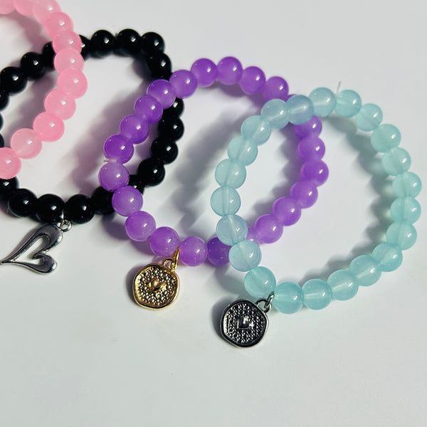 beautiful beads charms bracelet set of 4