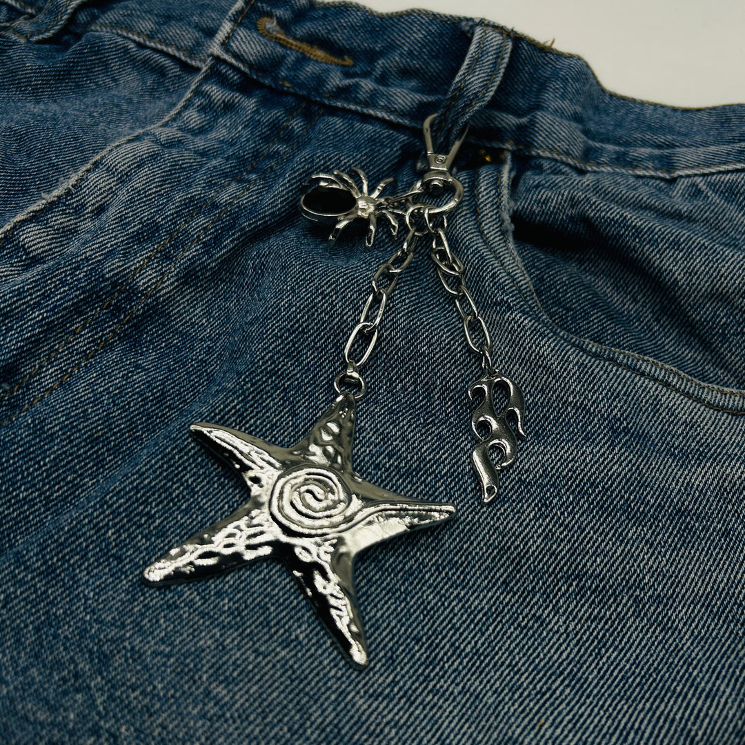 Star fish /Spider/flame key chain