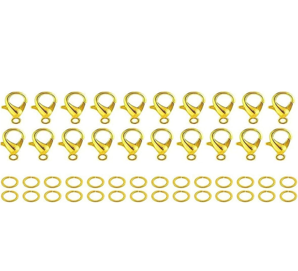 20 Pcs jumpring 20 pcs logster golden plated