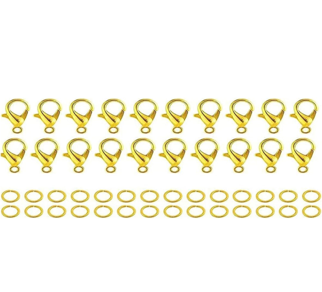 20 Pcs jumpring 20 pcs logster golden plated